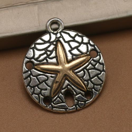 Zinc Alloy Hollow Pendants Flat Round plated vintage & DIY mixed colors nickel lead & cadmium free Approx Sold By Bag