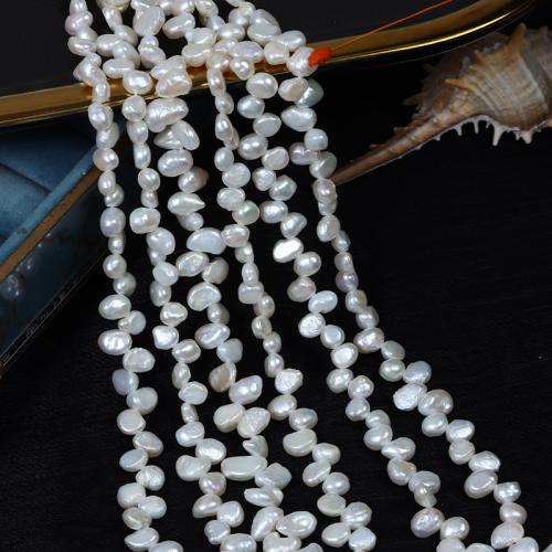Cultured Baroque Freshwater Pearl Beads DIY white Length about 7-8mm Sold Per Approx 38 cm Strand