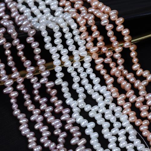 Cultured Rice Freshwater Pearl Beads DIY Length about 5-6mm Sold Per Approx 36-37 cm Strand