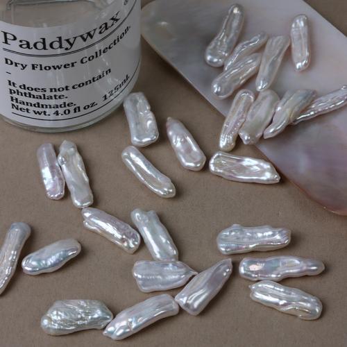 Biwa odlad sötvattenspärla pärlor, Freshwater Pearl, DIY & olika stilar för val, vit, Length about 8-10mm,Hight about 15-20mm, Säljs av PC