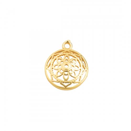 Hollow Brass Pendants 14K gold plated DIY nickel lead & cadmium free Approx 1.5mm Sold By PC