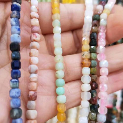 Perles bijoux en pierres gemmes, pierre gemme, cadre, DIY & différents matériaux pour le choix, plus de couleurs à choisir, 4x4mm, Environ 90PC/brin, Vendu par brin
