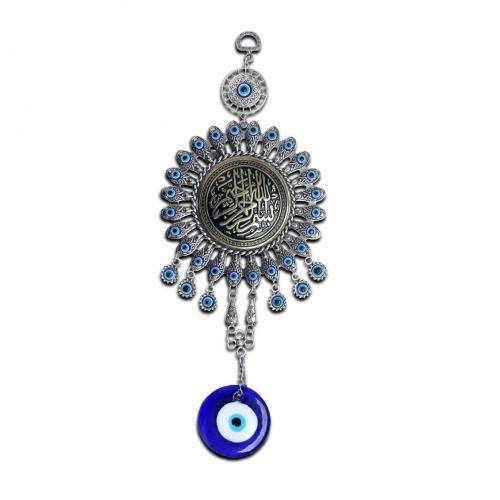 Hanging Ornaments Zinc Alloy with Lampwork plated for home and office & evil eye pattern nickel lead & cadmium free 360mm Sold By PC