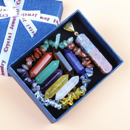 Komplety biżuteria kamień szlachetny, biżuteria moda, mieszane kolory, 73x93mm, sprzedane przez Box
