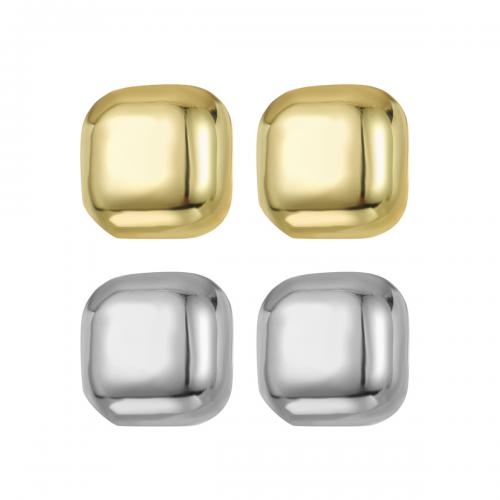 Zinc Alloy Stud Earring Square plated fashion jewelry & for woman nickel lead & cadmium free Sold By Pair