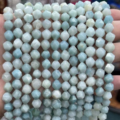 Amazonit Beads, du kan DIY & facetteret, Skyblue, 8mm, Solgt Per Ca. 38 cm Strand