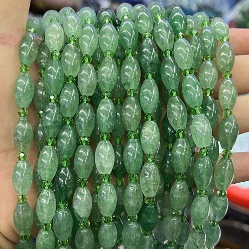 Natural Quartz Jewelry Beads Strawberry Quartz barrel DIY green Sold Per Approx 38 cm Strand