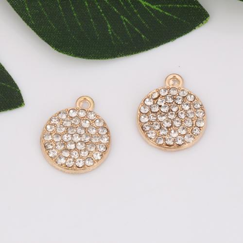 Zinc Alloy Rhinestone Pendants gold color plated & DIY & with rhinestone nickel lead & cadmium free Approx Sold By Bag