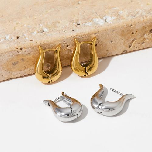 Stainless Steel Lever Terug Earring, 304 roestvrij staal, mode sieraden & voor vrouw, meer kleuren voor de keuze, 13x18mm, Verkocht door pair