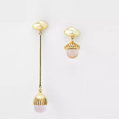 Asymmetric Earrings Brass with Crystal plated for woman Long 80mm * 13.5 mm short 30mm * 16.5 mm Sold By Pair