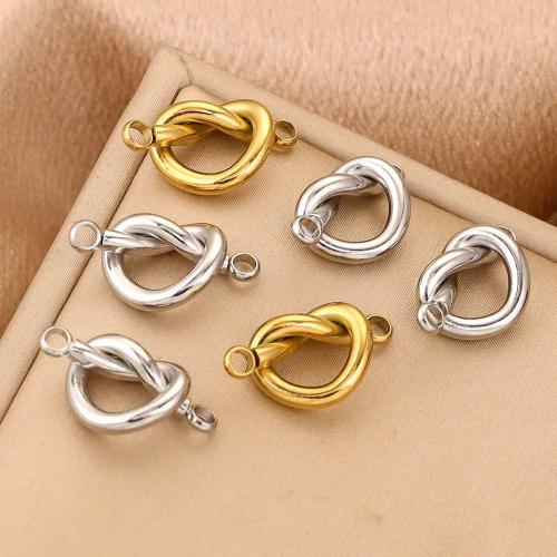Stainless Steel Pendants 304 Stainless Steel 18K gold plated DIY & double-hole nickel lead & cadmium free Sold By Bag