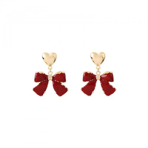 Brass Drop Earring plated & for woman & enamel Sold By Pair