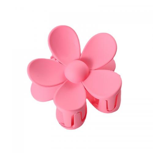 ABS Plastic Hair Claw Clip Flower stoving varnish & for woman 70mm Sold By PC