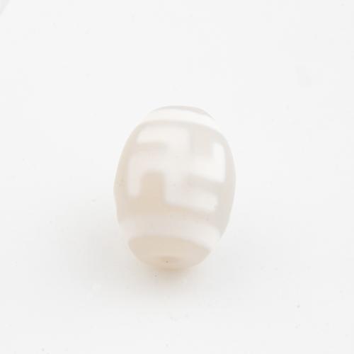 Perles agate dzi tibétaine naturelle, agate Tibétaine, DIY, 15.50x12.50mm, Trou:Environ 2mm, Vendu par PC