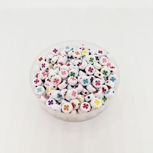 Akril nakit Beads, Četiri Leaf Clover, možete DIY, više boja za izbor, 4x7mm, 3600računala/Torba, Prodano By Torba
