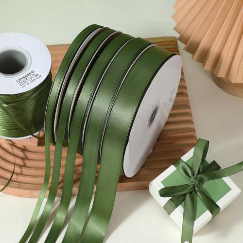 Polyester Färgglada band, olika storlek för val, grön, 91m/Spole, Säljs av Spole