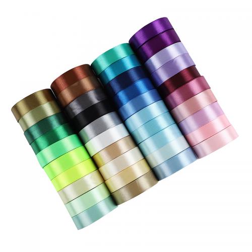 Poliester Kolorowe wstążki, DIY, dostępnych więcej kolorów, 1.5CM wide, 22m/szpula, sprzedane przez szpula