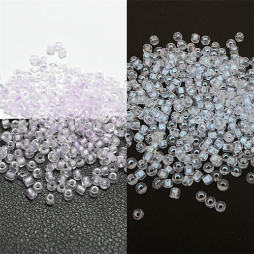 Blandet Glass Seed Beads, Seedbead, du kan DIY & luminated, flere farver til valg, 3mm, Solgt af Bag
