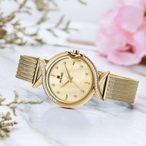 Damen Armbanduhr, Glas, mit 201 Edelstahl, Lebenswasserbeständig & Modeschmuck & japanische Uhr-Bewegung & für Frau, keine, Länge ca. 21 cm, verkauft von PC