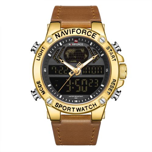 Herren Armbanduhr, Glas, mit Leder, Lebenswasserbeständig & Modeschmuck & japanische Uhr-Bewegung & für den Menschen, keine, Länge ca. 26 cm, verkauft von PC