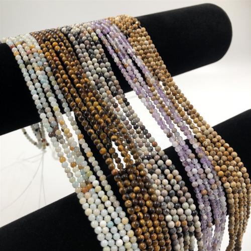 Perles bijoux en pierres gemmes, pierre gemme, Rond, DIY & différents matériaux pour le choix, plus de couleurs à choisir, 3mm, Environ 120PC/brin, Vendu par brin