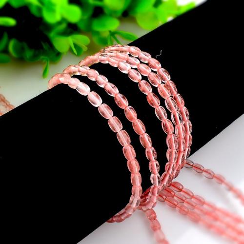 Natural Quartz Jewelry Beads Cherry Quartz Oval DIY red Approx Sold By Strand