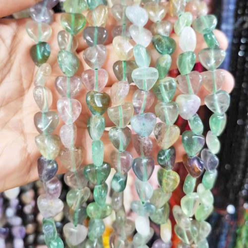 Gemstone smykker perler, Ædelsten, Heart, du kan DIY & forskellige materialer til valg, flere farver til valg, 10mm, Ca. 38pc'er/Strand, Solgt af Strand