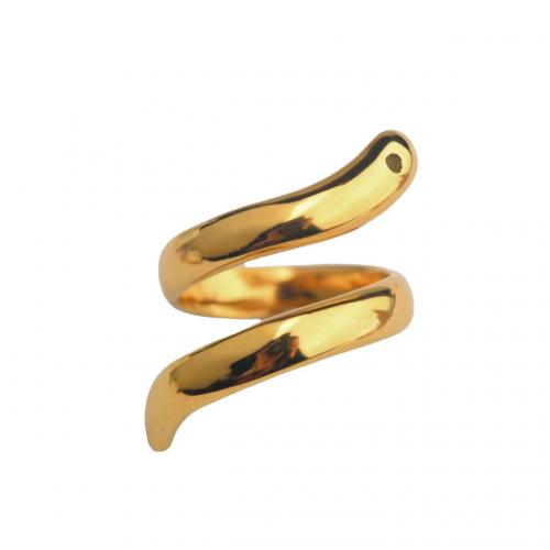 Nerūdijančio plieno pirštų žiedas, 304 Nerūdijantis plienas, padengtą, skirtingo dydžio pasirinkimo & moters, aukso, Pardavė PC