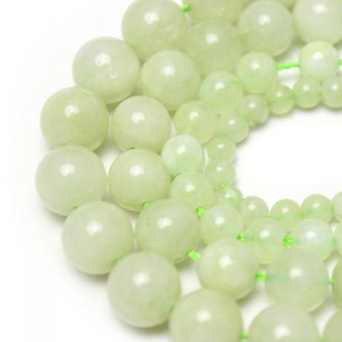 Natural Chalcedony Bead Green Calcedony Round polished DIY nickel lead & cadmium free Sold By Strand