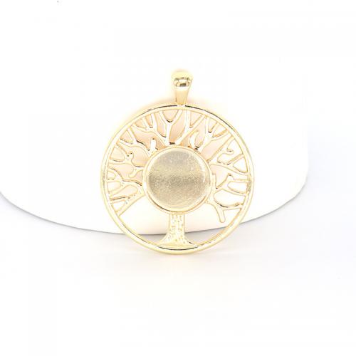 Zinc Alloy Pendant Cabochon Setting Tree plated DIY nickel lead & cadmium free Approx Sold By PC