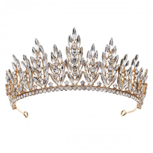 Bridal Tiaras Zinc Alloy plated & for woman & with rhinestone nickel lead & cadmium free Sold By PC