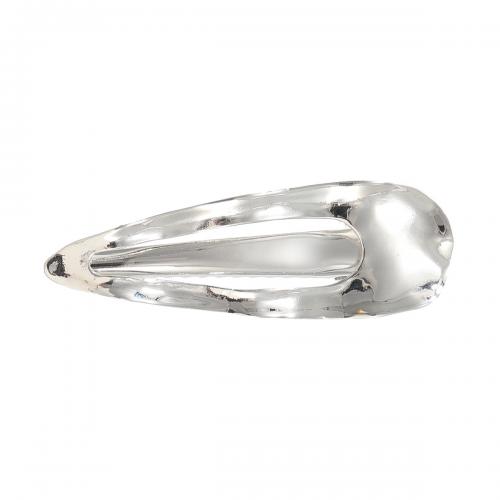 Alligator Hair Clip Zinc Alloy for woman & hollow silver color nickel lead & cadmium free Sold By PC