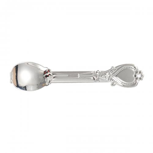 Alligator Hair Clip Zinc Alloy Spoon for woman silver color nickel lead & cadmium free Sold By PC