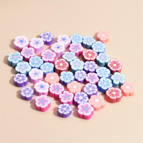 Polymer Clay Beads Flower DIY 10mm Approx Sold By Bag