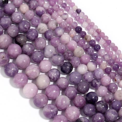 Gemstone Smycken Pärlor, Lila Pärlor, Rund, polerad, DIY & olika storlek för val, purpur, Såld Per Ca 38 cm Strand