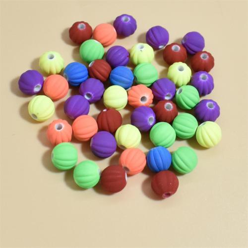Akril ékszerek gyöngyök, Kerek, DIY, kevert színek, 8mm, Kb 2000PC-k/Bag, Által értékesített Bag