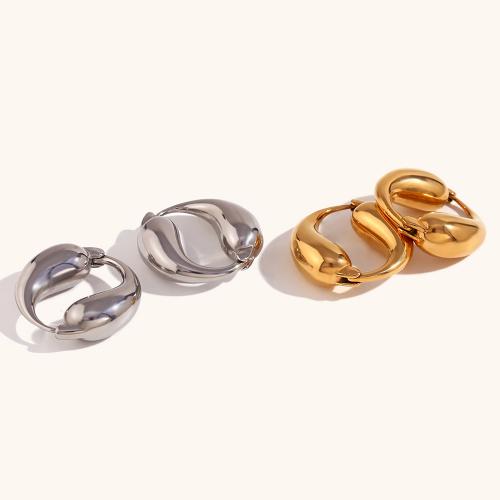 Stainless Steel Lever Terug Earring, 316L roestvrij staal, mode sieraden & voor vrouw, meer kleuren voor de keuze, 25.10x26.50mm, Verkocht door pair