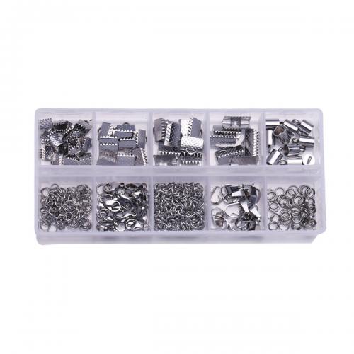 DIY Jewelry Supplies 304 Stainless Steel with Plastic Box 10 cells original color Sold By Box