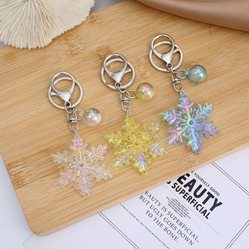 Bag Purse Charms Keyrings Keychains Acrylic Snowflake Unisex Sold By PC