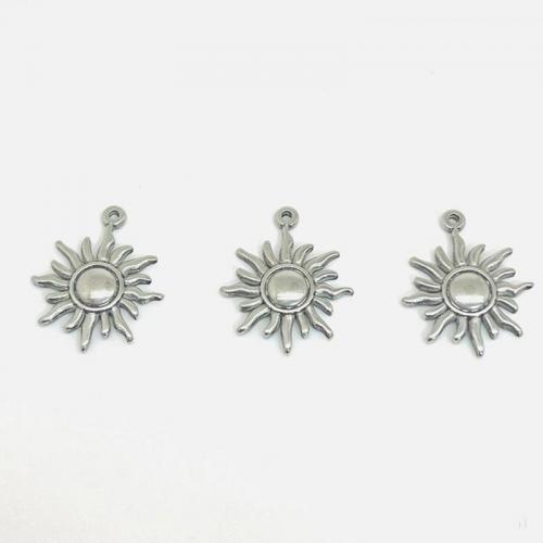 Stainless Steel Pendants 304 Stainless Steel Sun DIY original color 16mm Approx Sold By Bag