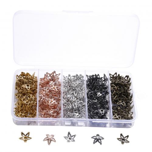 Zinc Alloy Bead Cap with Plastic Box Flower plated 5 cells & DIY mixed colors nickel lead & cadmium free x bead mm Sold By Box