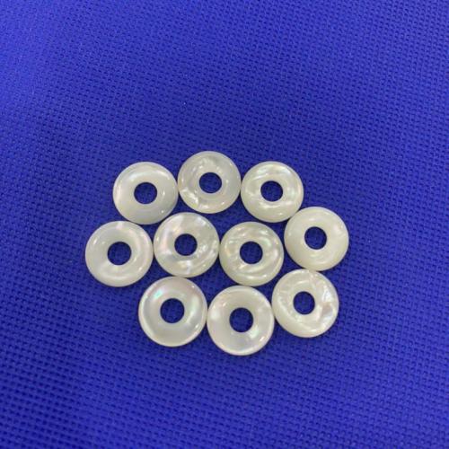 White Lip Shell Beads Round DIY white Sold By PC