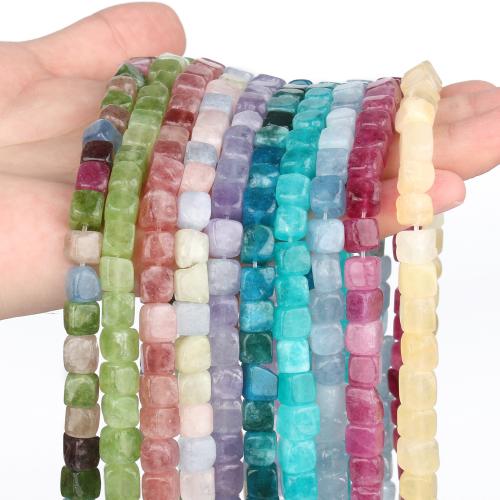 Gemstone Jewelry Beads Square DIY 8mm Approx Sold By Strand