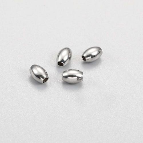 Stainless Steel Beads, 304 Stainless Steel, barrel, DIY & machine polishing & different size for choice, original color, Approx 100PCs/Bag, Sold By Bag