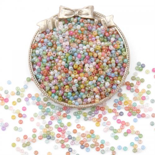 Fashion Glass Beads Flat Round DIY 4mm Approx Sold By Bag