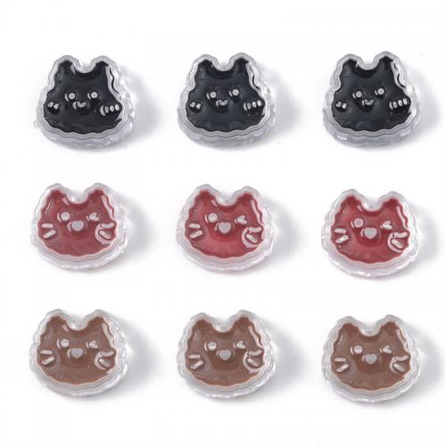Transparent Acrylic Beads Cat DIY & enamel Approx 3.5mm Sold By Bag