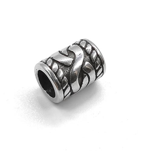 Spacer Beads Jewelry Titanium Steel Column Antique finish DIY & large hole nickel lead & cadmium free Sold By PC