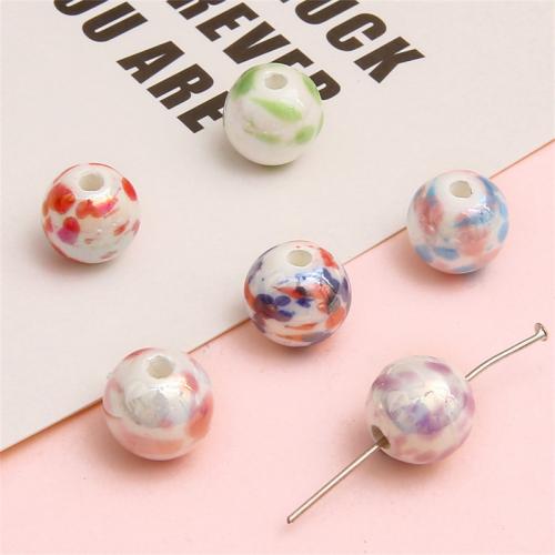 Porcelæn smykker perler, Runde, du kan DIY, flere farver til valg, 12mm, 5pc'er/Bag, Solgt af Bag