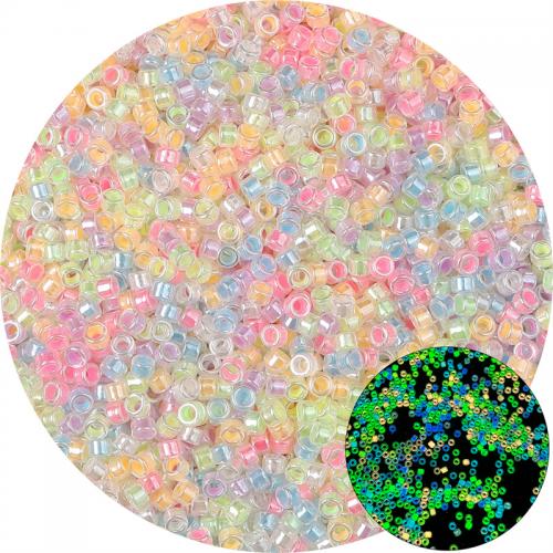 Uigennemsigtig glas frø perler, Kolonne, du kan DIY & luminated, flere farver til valg, 2.50mm, Ca. 700pc'er/Bag, Solgt af Bag