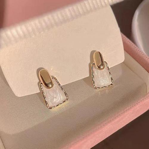 Zinc Alloy Stud Earring plated fashion jewelry white nickel lead & cadmium free Sold By Pair